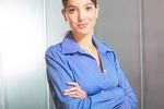 Woman standing in french blue shirt.jpg