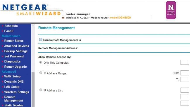 Disable wireless administration