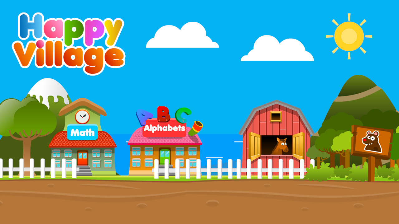 الصورة ألعاب القرية السعيدة للأطفال الصغار والأطفال التعليمية